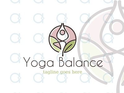 Yoga Logo balance brand brand design brand identity design designer graphic logo pilates template trainer vector yoga yoga studio