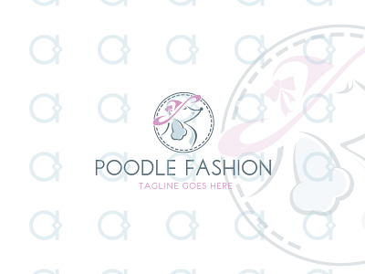 Dog Fashion Logo brand identity care chic design dog elegant fashion groom groomer grooming logo luxury pet poodle salon show vector vet veterinary