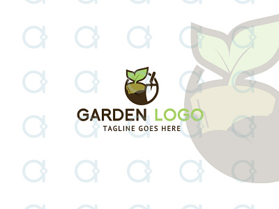 Garden Logo brand design brand identity design flower garden gardener gardening gardenscapes graphic design landscape landscaping logo park plant plantation plants pot vector