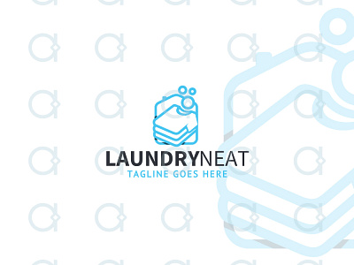 Laundry Logo brand identity clean cleaner cleaning clothes design designer fresh graphic home house laundry logo maid maids neat service vector