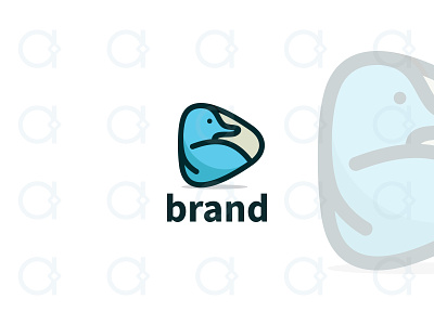 Duck Video Logo animal app application apps bleat button cinema design digital duck ducks film logo media movie multimedia play quack video