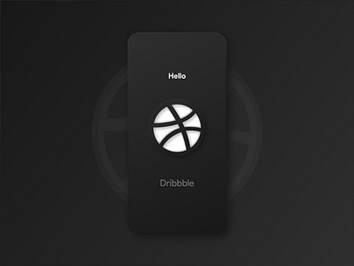 Hello Dribbble - neuromorphic