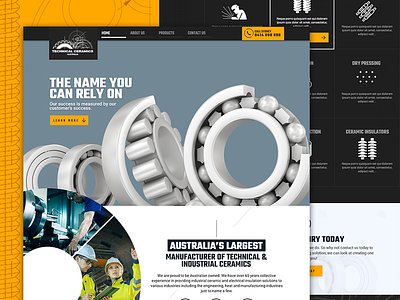 Tech Ceramics industrial web design ui ux web design wordpress