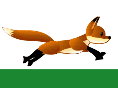 Fox Run animal animation fox running