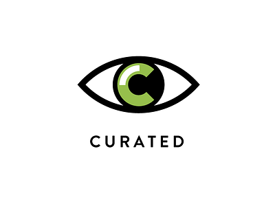 Curated Eye curated eyeball logo