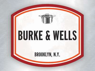 Burke & Wells cooking food logo stove