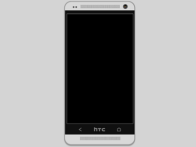 Flat HTC One android mobile mockup phone template wireframe