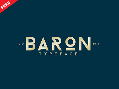 Baron Free Font blue decorative free free font free fonts logo numerals poster typography waves