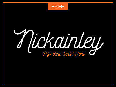 Nickainley FREE free free font headline monoline nickainley nickainley font retro typography vintage