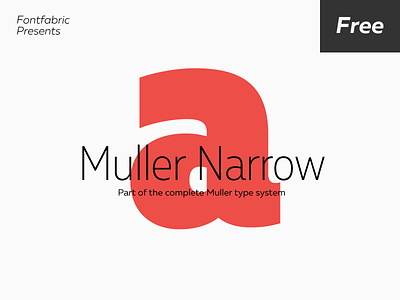 Muller Narrow font free font geometry layout poster specimen typography
