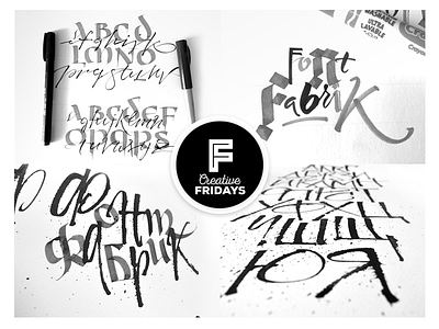 FF CreativeFriday's calligraphy draft handmade headline retro script sketch typography vintage