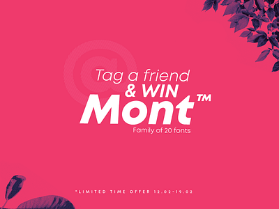 Tag a friend and win Mont font fontfabric free giveaway type typeface typography