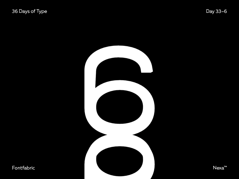 Day 33—6 36days 36daysoftype 6 font fontfabric letter lettering number type typeface typography