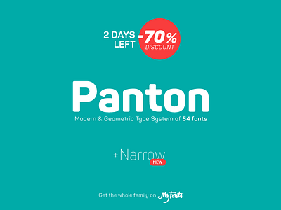 Panton—70% OFF 2 Days Left discount font fontfabric free letter lettering narrow panton promo type typeface typography