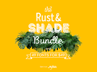 The Rust & Shade Bundle bundle discount font fontfabric letter lettering offer rust shade type typeface typography