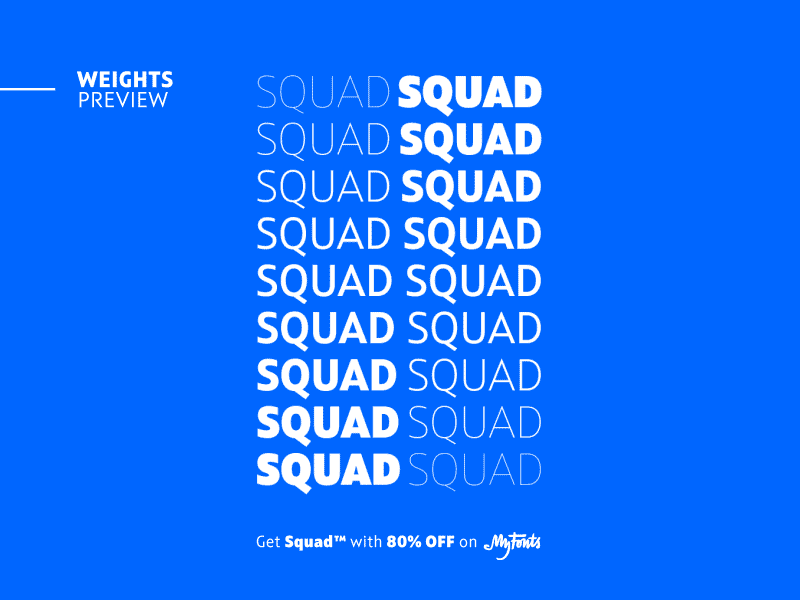 Squad All Weights creative design font fontfabric letter lettering motion newfont release type typeface typography