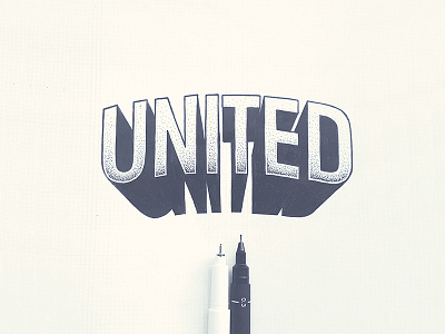 United creative font fontfabric illustration lettering sketch type typeface typography