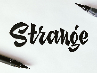 Strange creative font fontfabric illustration lettering sketch type typeface typography