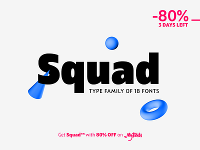 Squad 3 Days Left creative design font fontfabric illustration logo promo type typeface typography