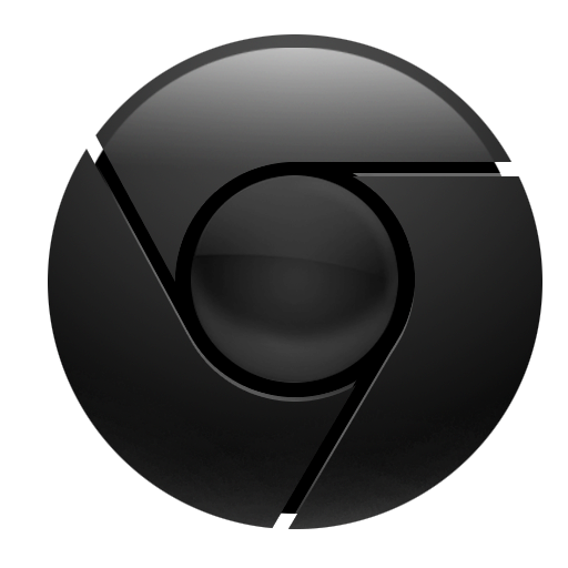 google chrome icon black