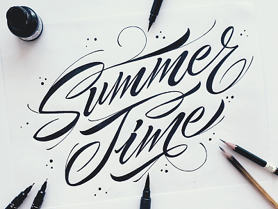 Head in the clouds, toes in the sand ⛱️🌞 caligraphy design font fontfabric illustration letter lettering type typeface typography
