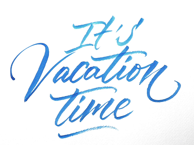 It's Vacation Time calligraphy christmas creative design font fontfabric holiday illustration letter lettering seasonsgreetings type typeface typography vacation winter