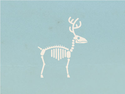 New Year's deer skeleton deer illustration new year skeleton