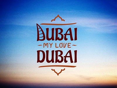 Travel logo for Dubai arab emirates dubai identique logo love dubai travel