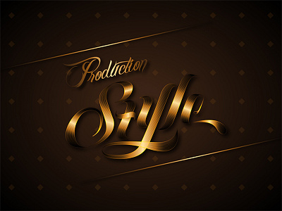 Pro Style brown gold illustrator typographic logo prostyle vector