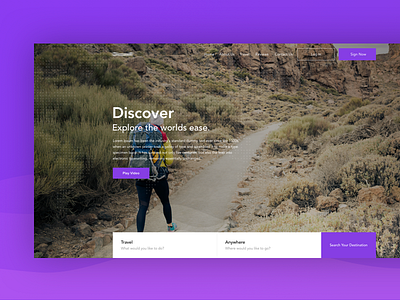 Design Services For Travel Website clean design discover explore simple sketch startup travel ui ux world