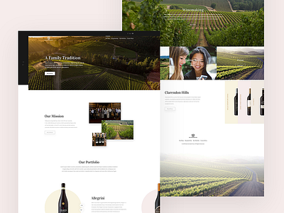 Winery website homepage design clean design ui ux web design webdesign website website design wine winery