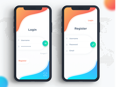 Minimal Login & Register Screen by Satwik Pachineela on Dribbble