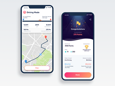 Social App - Part2 colorful dashboard iphonex mobile social app ui ux