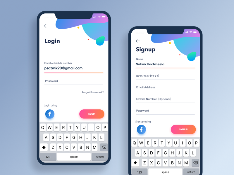 Minimal Login Screen by Satwik Pachino on Dribbble