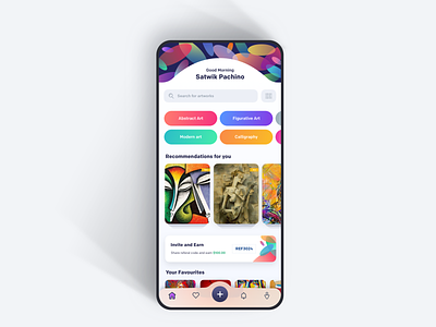 Dashboard - Art world App app app design arts colorful concept dashboard ecommerce flat 2.0 iphone mobile