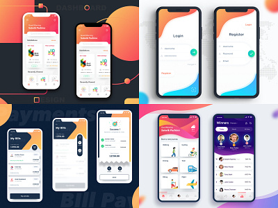 Best of 2018 banking app dashboad gradients ios iphone login mobile app satwik ui