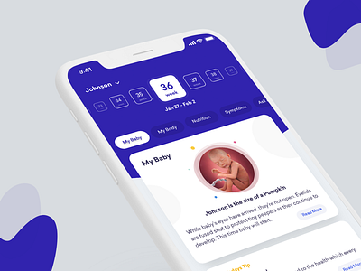 Healthcare App babycare healthcare ios design iphonex mobile app satwik selection ux ui design week