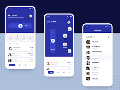 Banking - Payments App by Satwik Pachineela on Dribbble