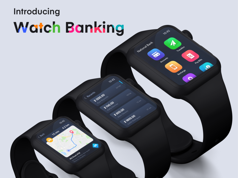 Banking app WatchOS by Satwik Pachino on Dribbble