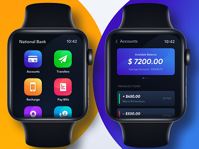 Banking app WatchOS banking bills digital banking finance finance inclusion future payments ios iphonex mobile bank mobile money mobile payments payments receive payments smart banking smartwatch transfer money uidesign ux ux ui wallet