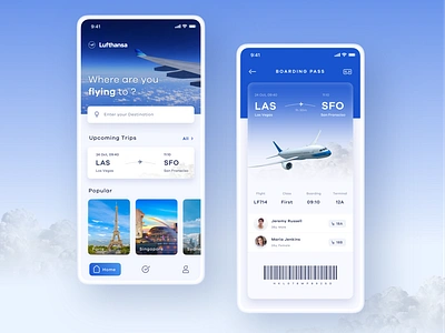 Flight Booking App boarding pass destination flight app flight booking flight booking app flight search flight ticket minimal mobile flight mobileapp trips ui ux