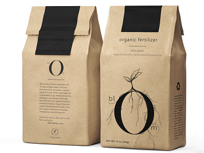 Blom Organics _ Fertilizer branding design identity illustration logo product sustainability typography