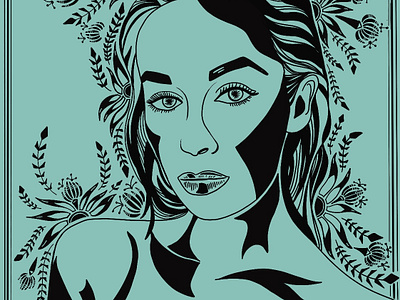 Heroine branding design digital illustration illustration