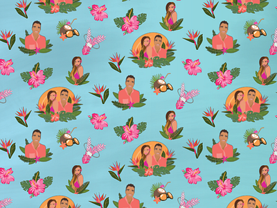 Custom Wedding Print design illustration pattern pattern a day pattern design