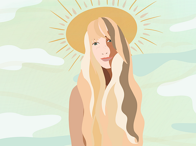 The girl Made of Sun and Cinnamon branding design identity illustration