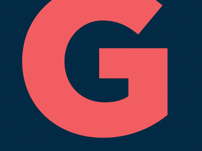 G blue g gotham salmon typeface