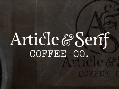 Article & Serif coffee logo