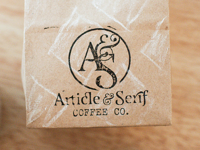 Article & Serif Logo coffee coffeebag logo stamp
