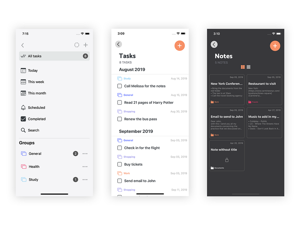 Notes UI designs, themes, templates and downloadable graphic elements ...