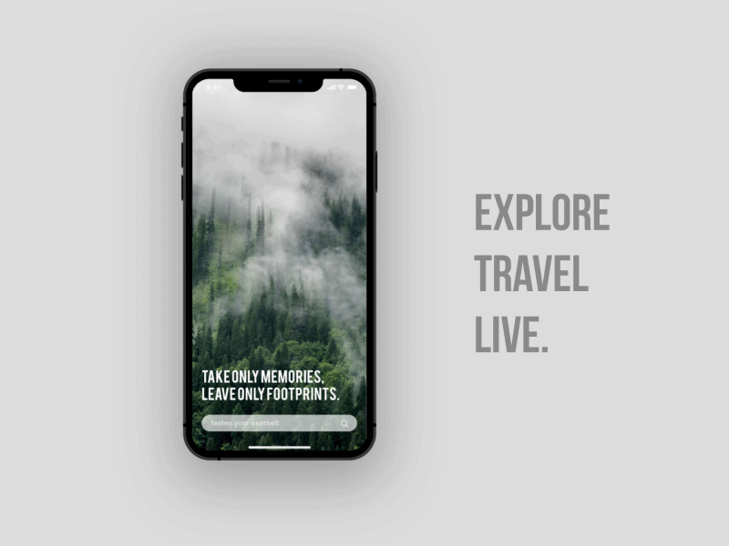 Travel isn't always pretty. animation dribbble explore iphone loading maps mountains quote search travel ui ux design